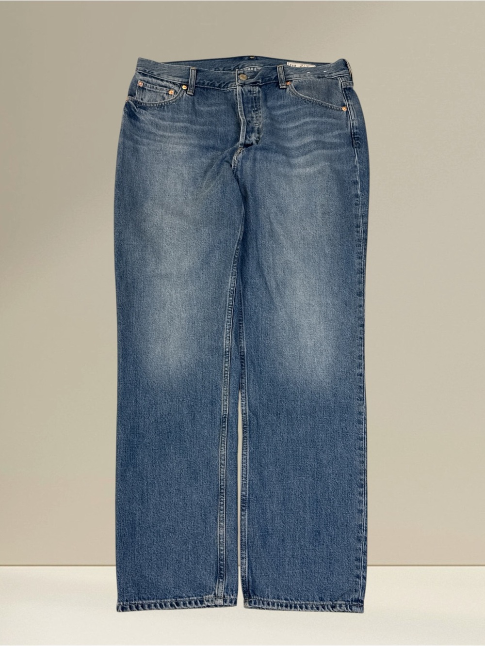 Gap Women's Denim Blue Jeans 90s Straight High Rise Size 14 Regular